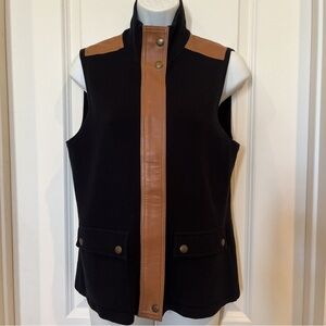 Ralph Lauren Black and Brown Vest S